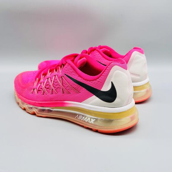 Nike Shoes Youth Girls 6 Pink White Air Max 2015 GS Running Athletic Sneakers - Picture 5 of 11